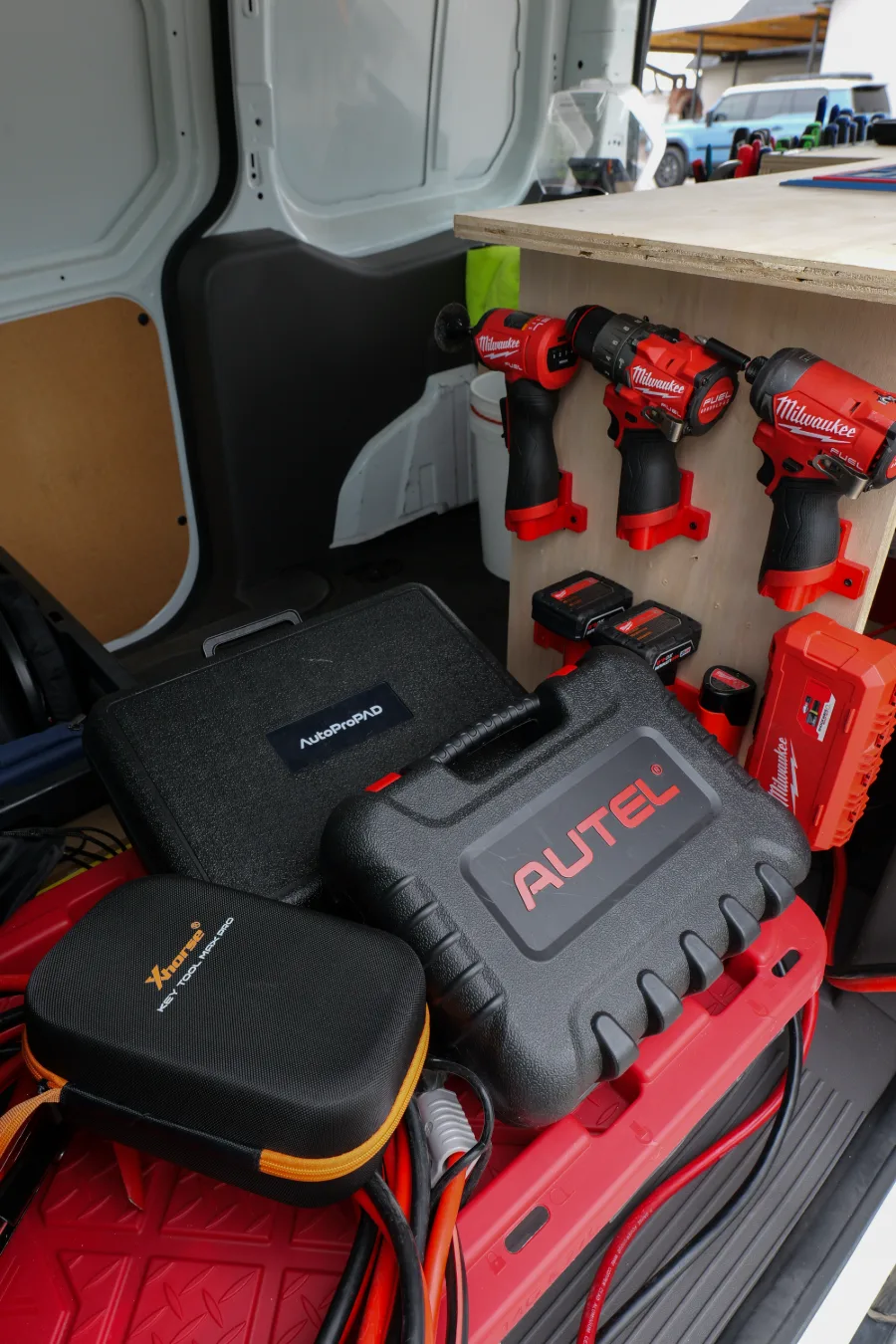 Key Rescue Washington mobile locksmith van set up on a job in Spokane, WA